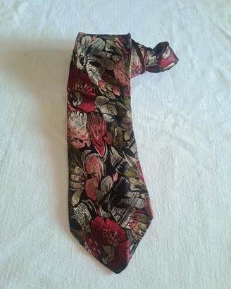 Cravatta vintage floreale jacquard  canasta