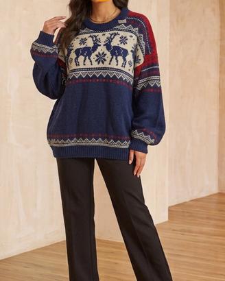 Maglione Norvegese Vintage VOSS in Pure New Wool (