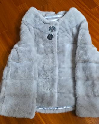 Pelliccia corta vero Visone 100% SAGA FURS nuova