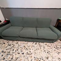 Divano 3 posti, letto (1 posto)in tessuto.