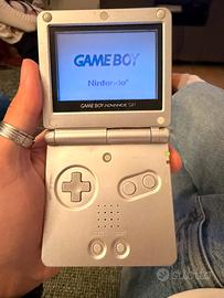 Game boy advanced sp + pokemon verde foglia