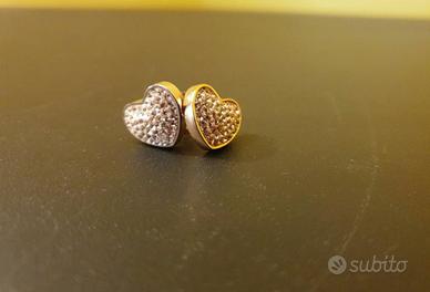 orecchini Stroilli acciaio cuore rosa