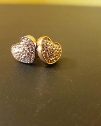 orecchini Stroilli acciaio cuore rosa