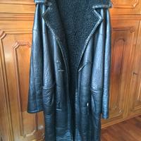 Cappotto pelle nera