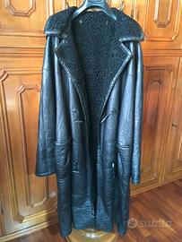 Cappotto pelle nera