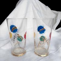 Coppia bicchieri in vetro anni 60 originali