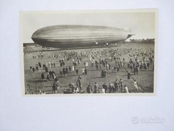 Cartolina Zeppelin “Atterrato”  con annullo rosso