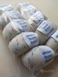 10+10+3 gomitoli nuovi pura lana vergine merino