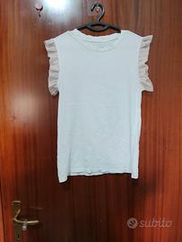 maglia a maniche corte bianca