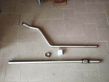 Scarico centrale sportivo inox Fiat 500 ford Ka