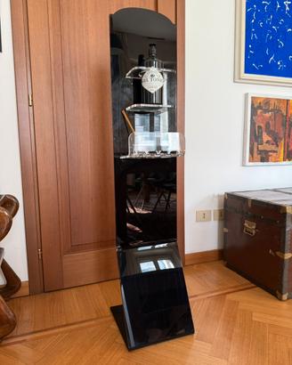 Colonna plexiglas nera + mensole design moderno