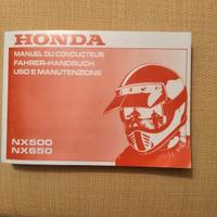 Manuale honda nx 500  nx650 dominator