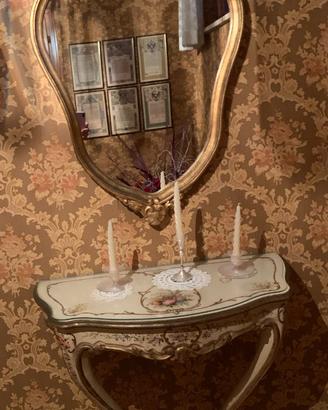 Consolle con specchio stile veneziano