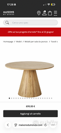 Tavolo a fungo rotondo Maison du Monde NOGOBO