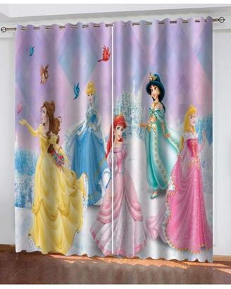 Tende oscuranti 3D principesse 2 pannelli 