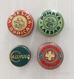 Scatolette latta farmacia vintage