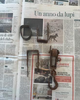 Lotto ferramenta antica ferro battuto