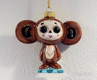 Cheburashka  decorazione in porcellana Unica