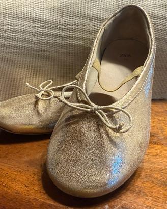 Scarpe Ballerine dorate Zara n 30