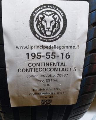 2 GOMME 195 55 16 CONTINENTAL A70907