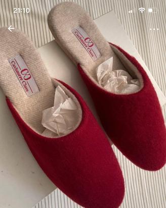 CIABATTE/PANTOFOLE IN CASHMERE