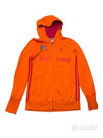 Felpa con cappuccio Adidas arancione