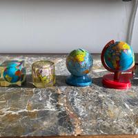 Collezione di sei piccoli mappamondi