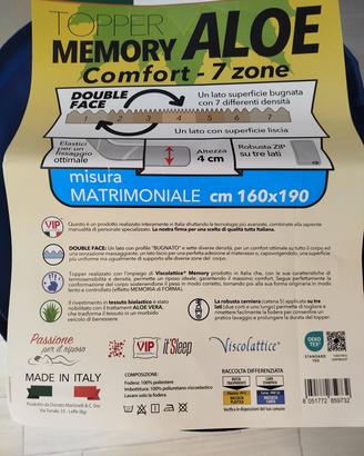 Topper materasso matrimoniale nuovo
