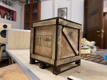 3 Casse in legno  1/14 per rimorchi Tamiya Carson