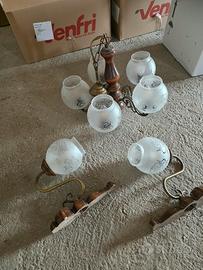 lampadario con aplique