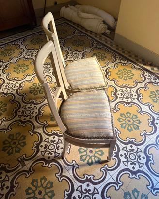 Coppia di sedie vintage da restaurare