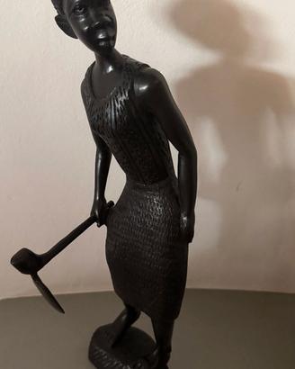 Scultura in legno di ebano arte tribale africana