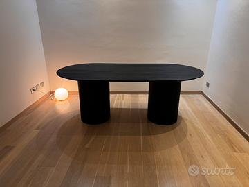 Tavolo design grande legno nero