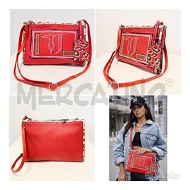 BORSA D TRACOLLA TRUSSARDI ROSSA ECO CON LOGO FRON