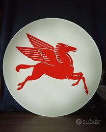 Insegna luminosa vintage distributore Mobil