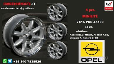 Cerchi minilite 7x 15 4x100 et05 opel