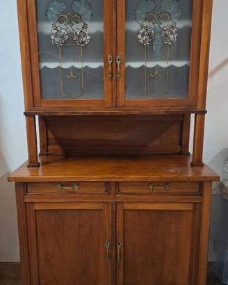 Antica Credenza Doppio Corpo Stile Liberty 