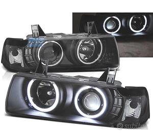FARI BMW E36 90-99 CCFL OCCHI ANGEL FONDO NERO