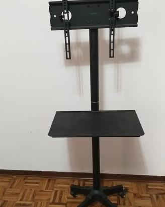 porta TV a colonna regolabile con ruote