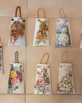 tegole decoupage in coccio  8 € la coppia