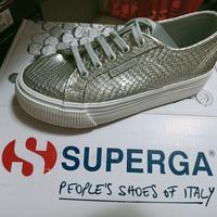 Superga Grey silver platform n. 30 bambina 