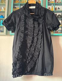 Camicia Mauro Grifoni nera con rouches