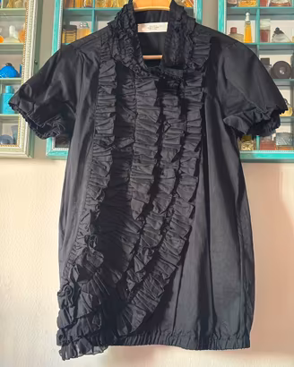 Camicia Mauro Grifoni nera con rouches