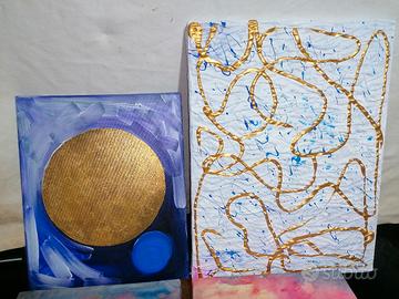 4 quadri astratti  su tela