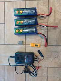 Batterie turnigy + carica batterie + tester. 