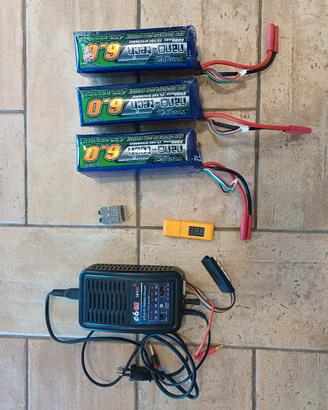Batterie turnigy + carica batterie + tester. 