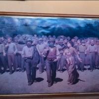 quadro grande con cornice in legno

