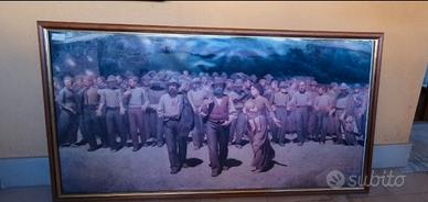 quadro grande con cornice in legno

