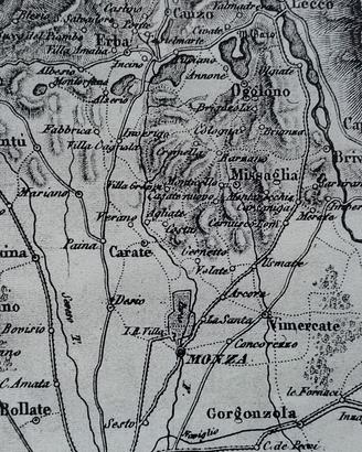 antica stampa della Brianza  rarissima  originale 