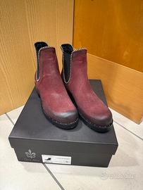 Stivaletto in pelle burgundi - tg. 36